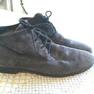 Grey suede lace-up low Paul Green ankle boots